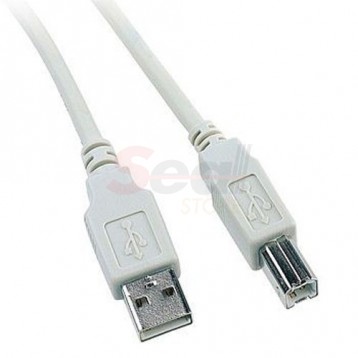 Cabo USB branco Para Comunicação - Impressora / Computador